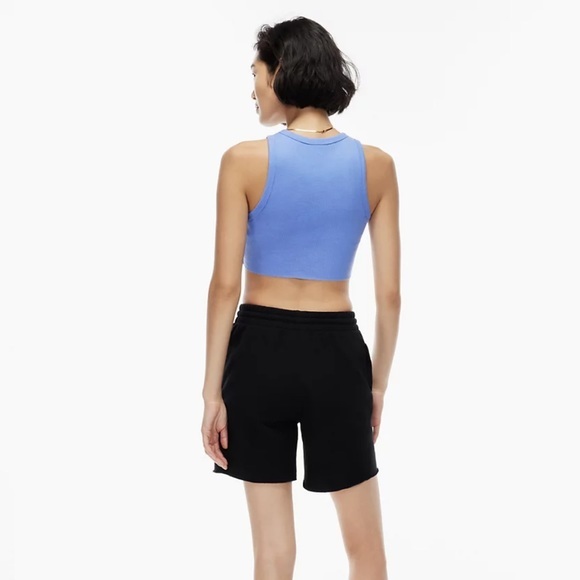 TNA CozyAF Fleece 6” Sweatshorts Black Women’s Size Large Aritzia - Picture 4 of 8